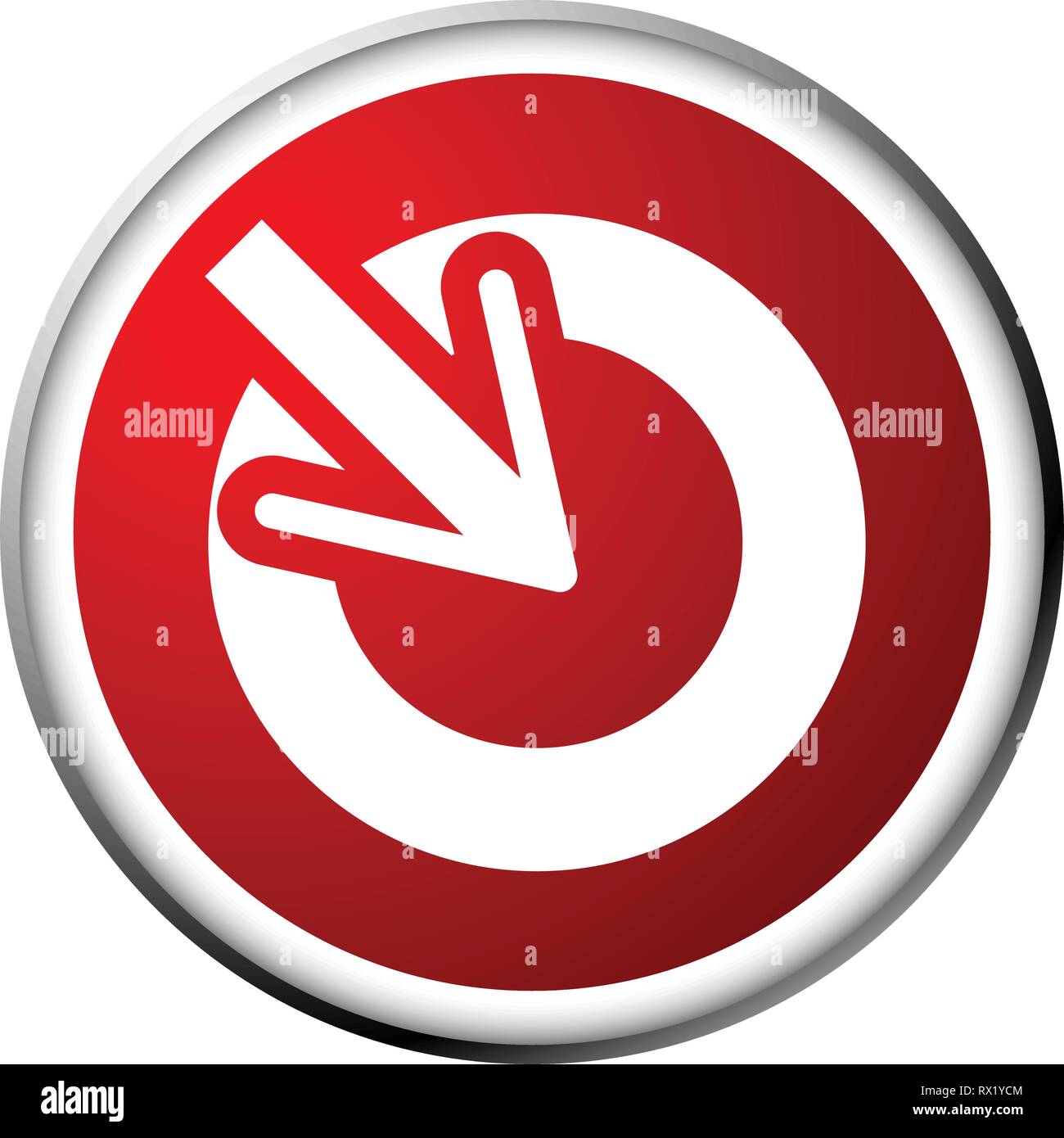 Position, accuracy, alignment concept icon, Cursor points inside a