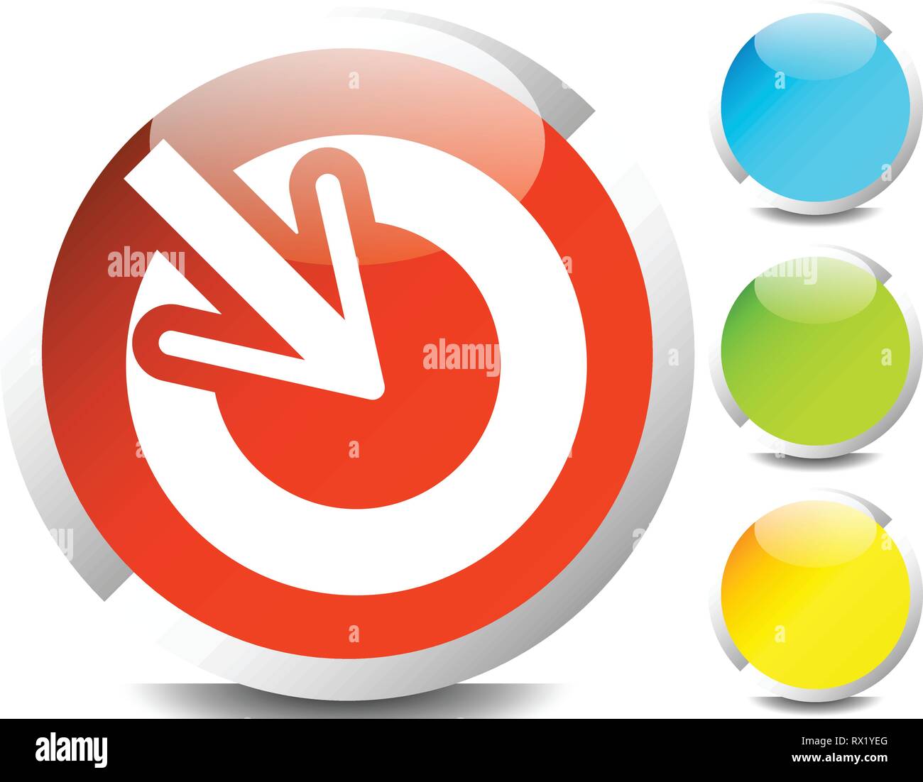 Position, accuracy, alignment concept icon, Cursor points inside a ...