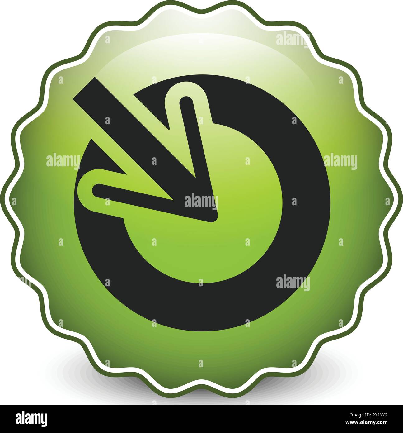 Position, accuracy, alignment concept icon, Cursor points inside a ...