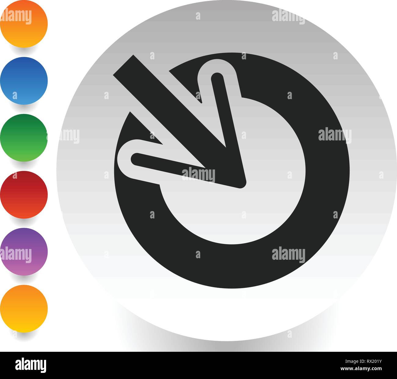 Position, accuracy, alignment concept icon, Cursor points inside a ...