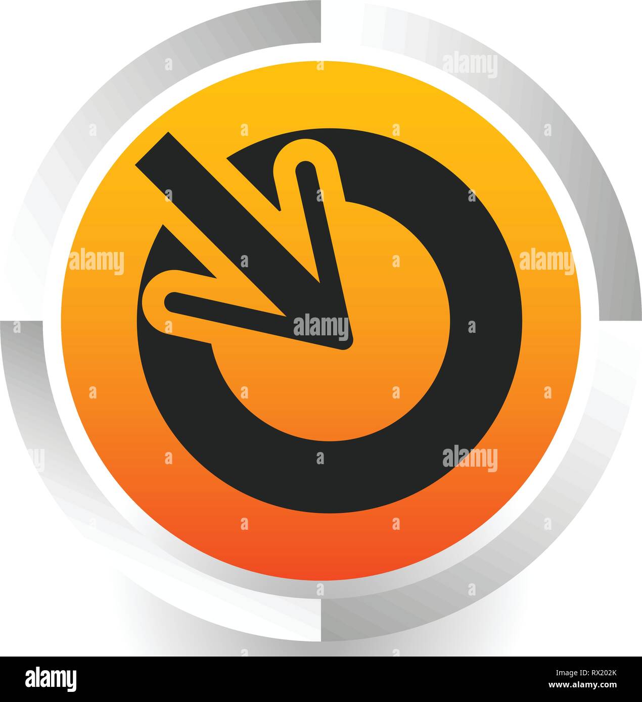 Position, accuracy, alignment concept icon, Cursor points inside a ...