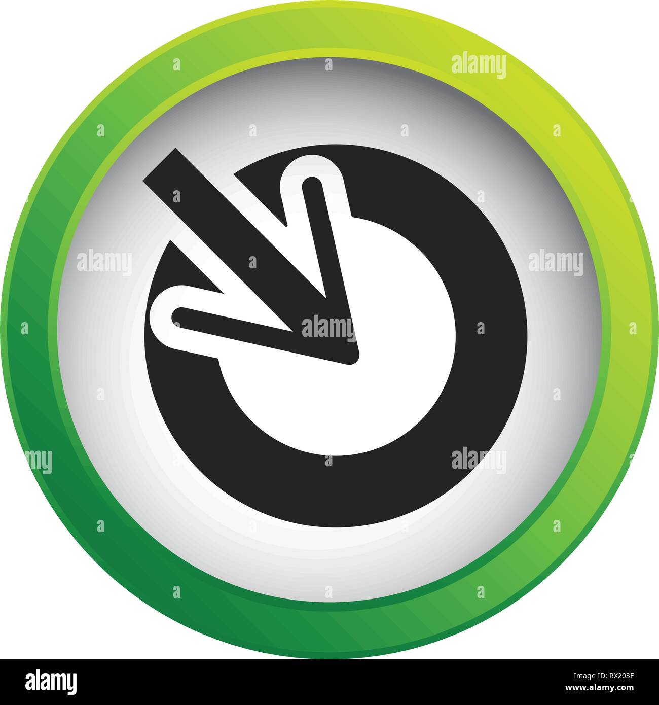 Position, accuracy, alignment concept icon, Cursor points inside a ...