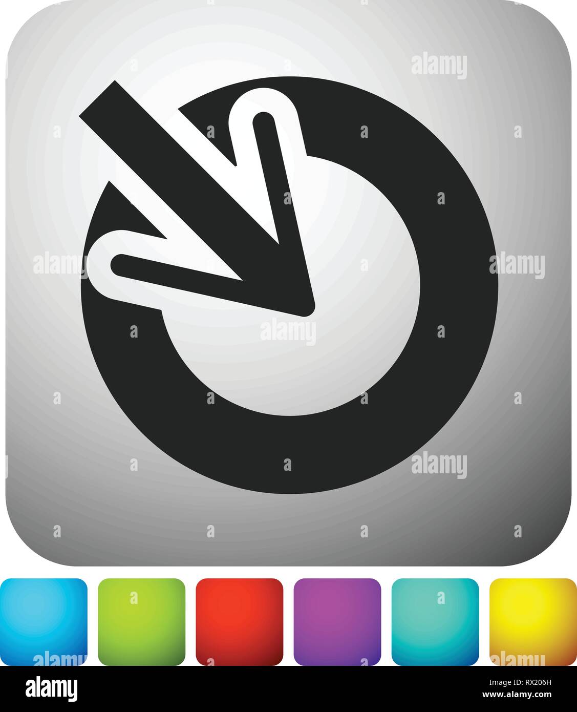 Position, accuracy, alignment concept icon, Cursor points inside a ...