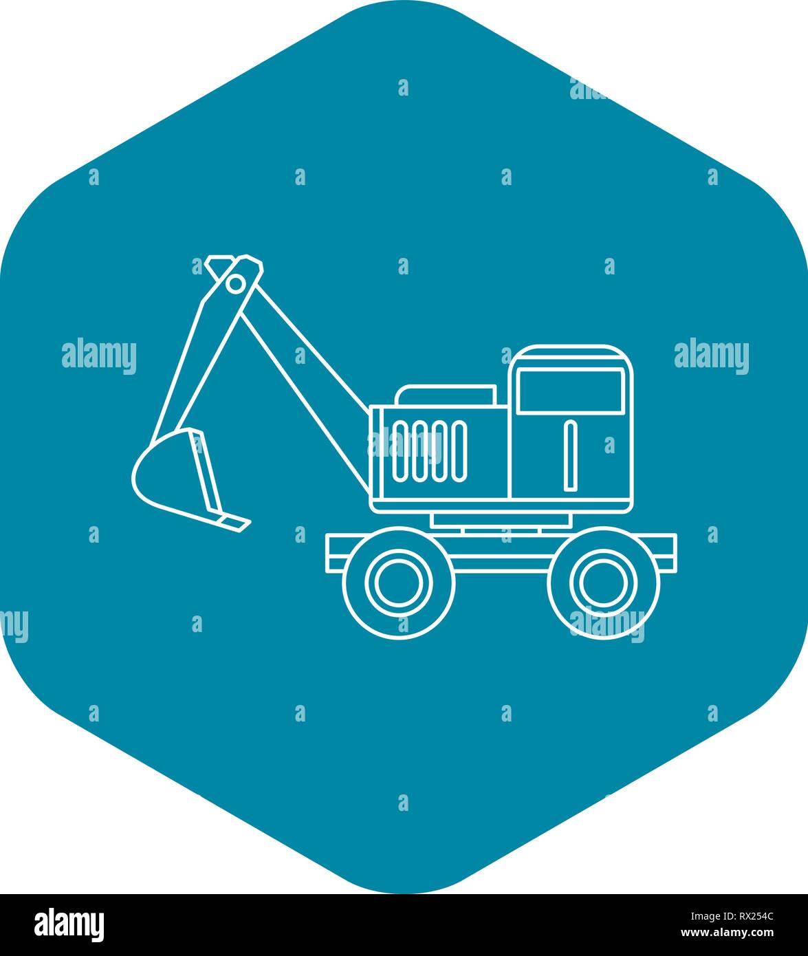 Excavator icon, outline style Stock Vector Image & Art - Alamy