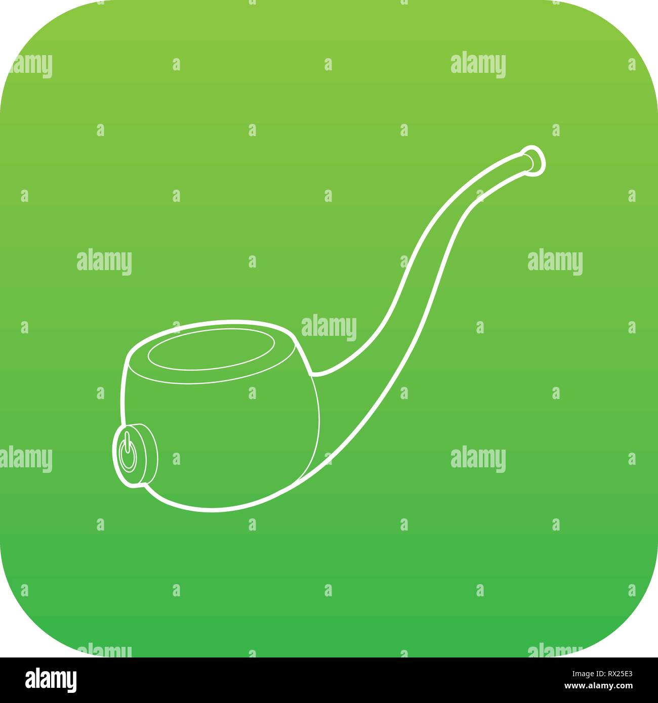 Vape pipe icon, outline style Stock Vector