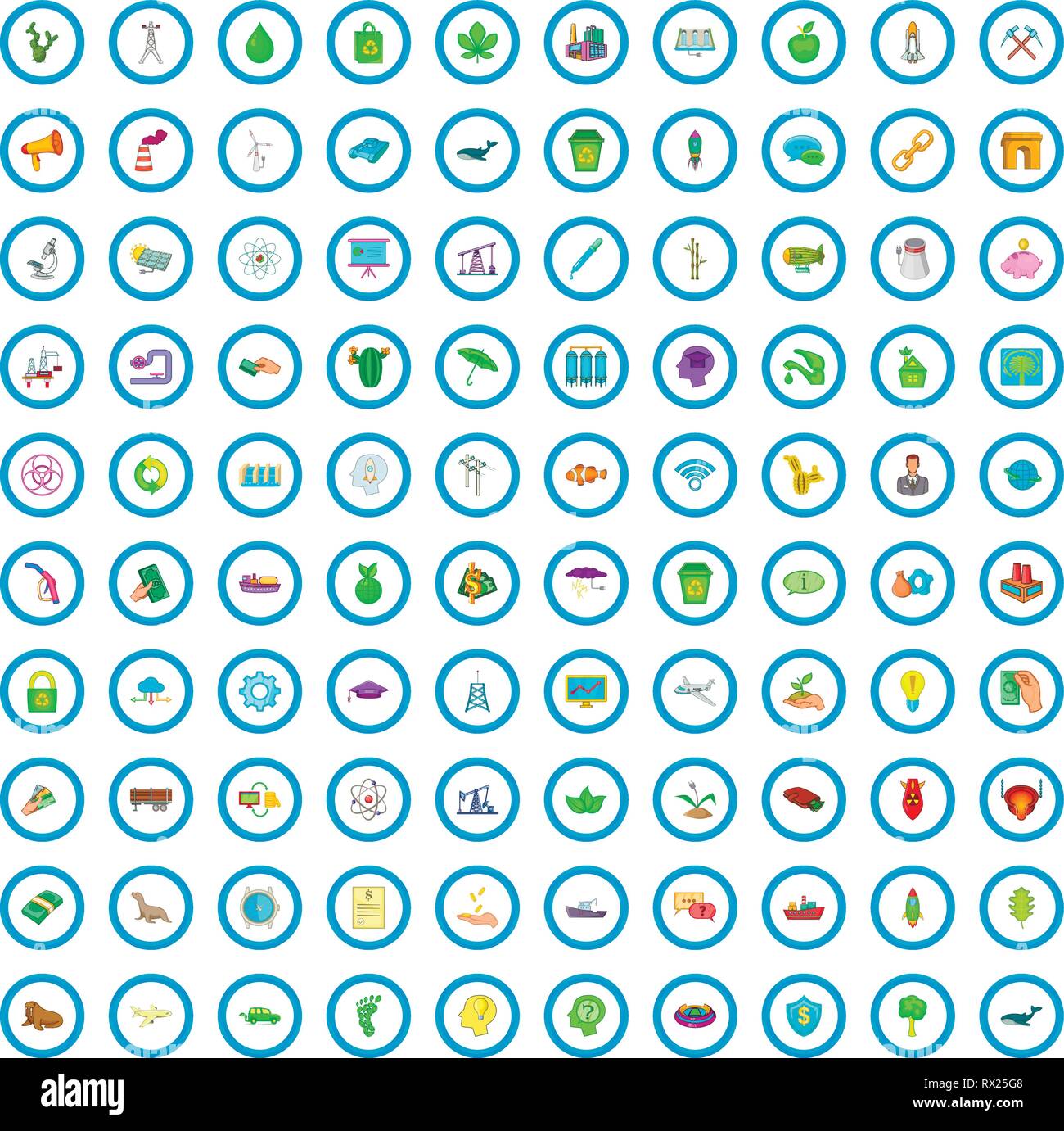 100 eco care icons set, cartoon style Stock Vector Image & Art - Alamy