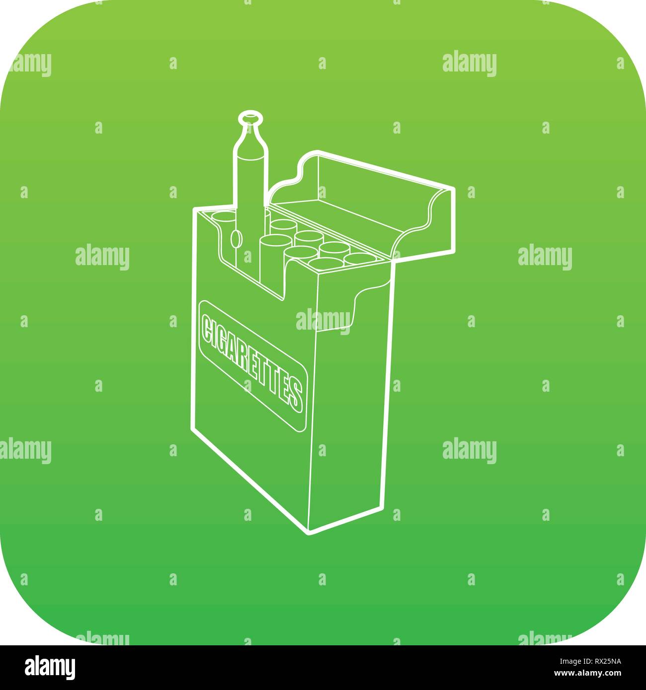 Electronic cigarette icon, outline style Stock Vector