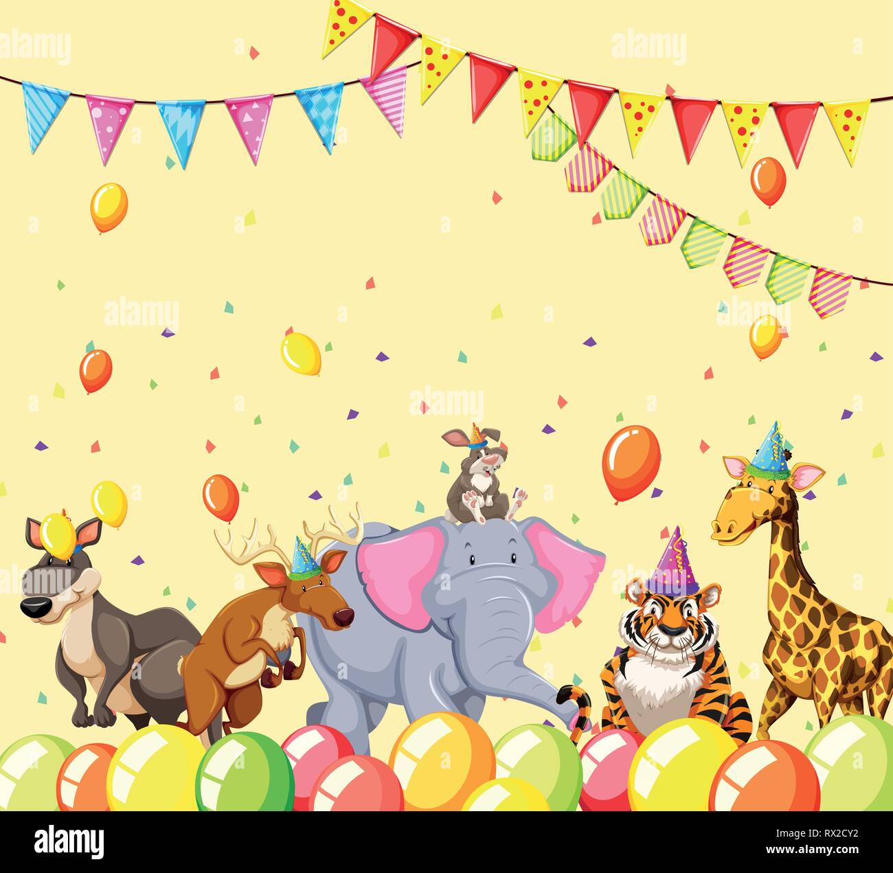 animals in party scene illustration Stock Vector Image & Art - Alamy