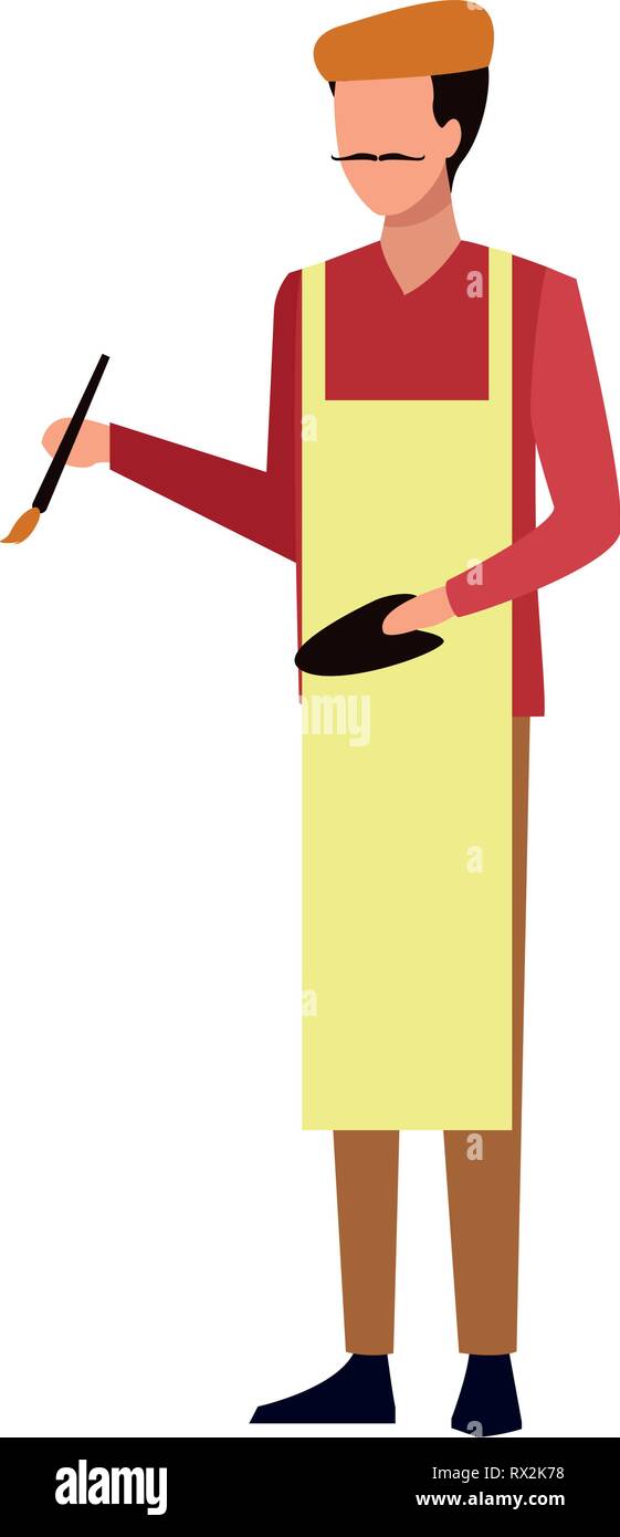 Artist painter Jobs and professions avatar Stock Vector Image & Art Alamy