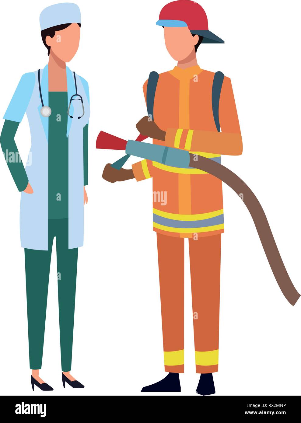 Jobs and professions avatar Stock Vector