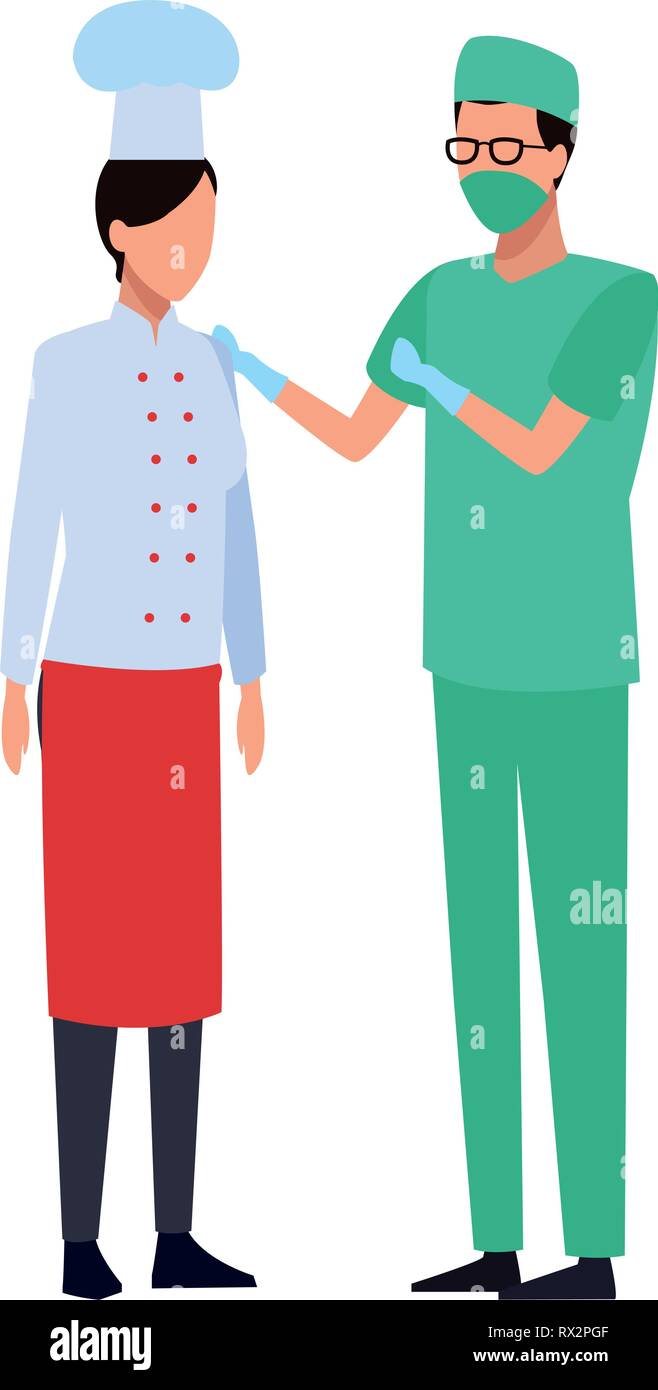 Jobs and professions avatar Stock Vector