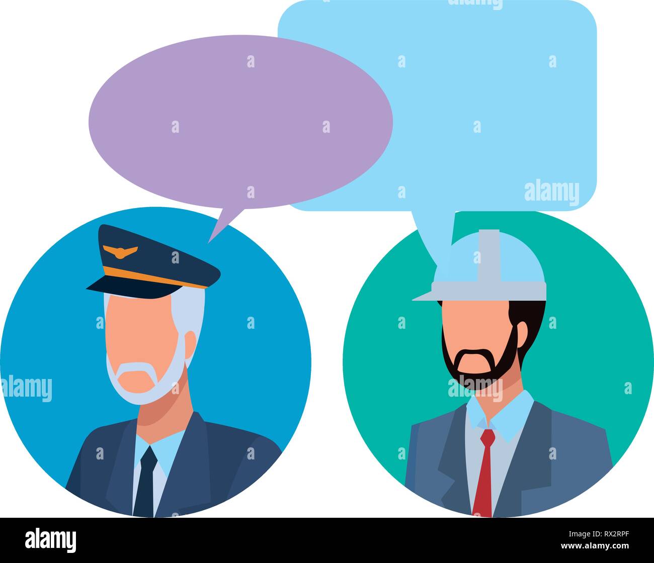 Jobs and professions avatar Stock Vector