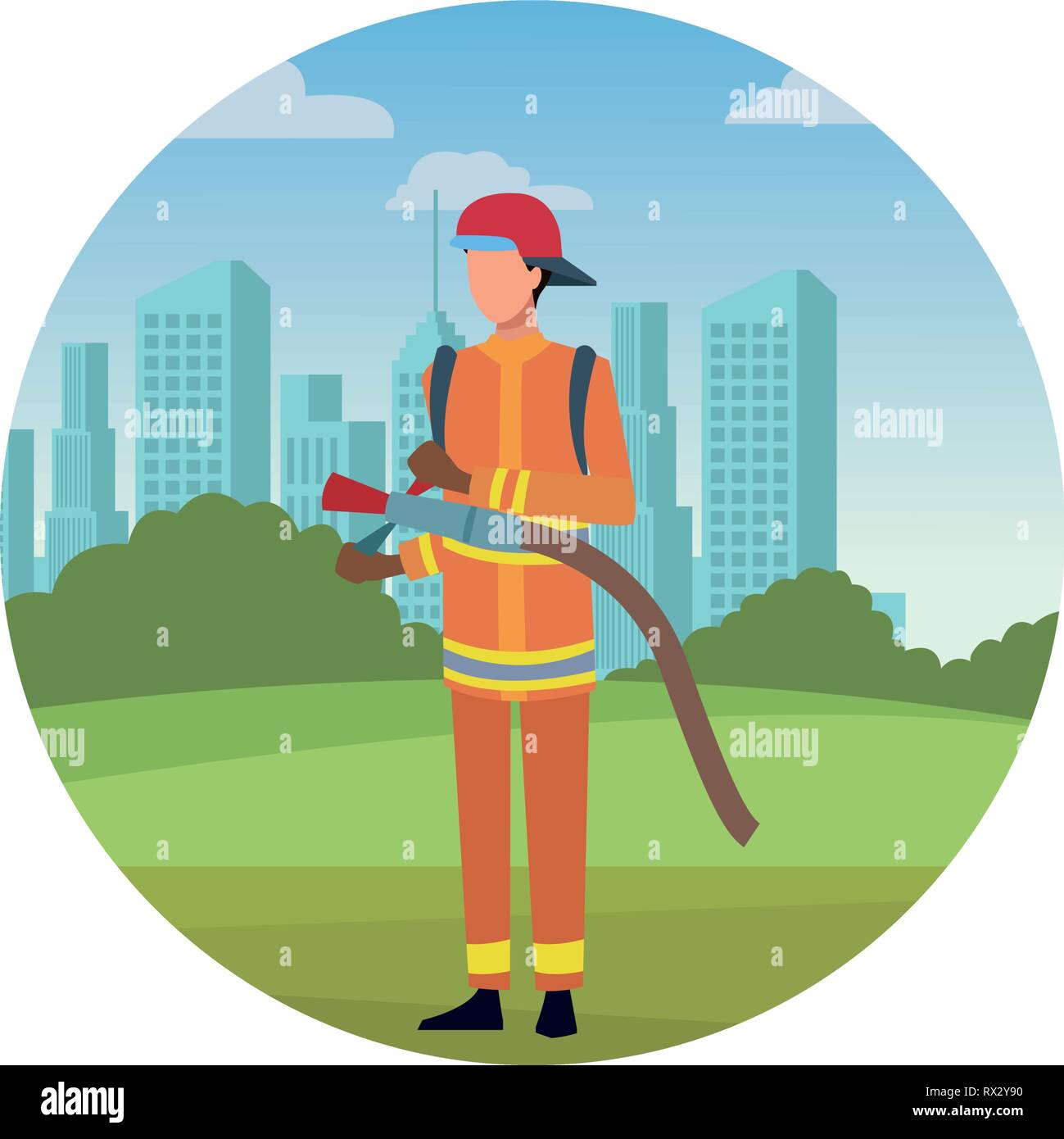 firefighter Jobs and professions avatar Stock Vector Image & Art - Alamy