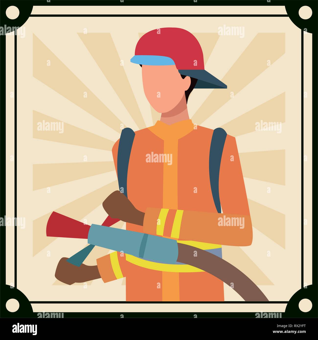 firefighter Jobs and professions avatar Stock Vector Image & Art - Alamy