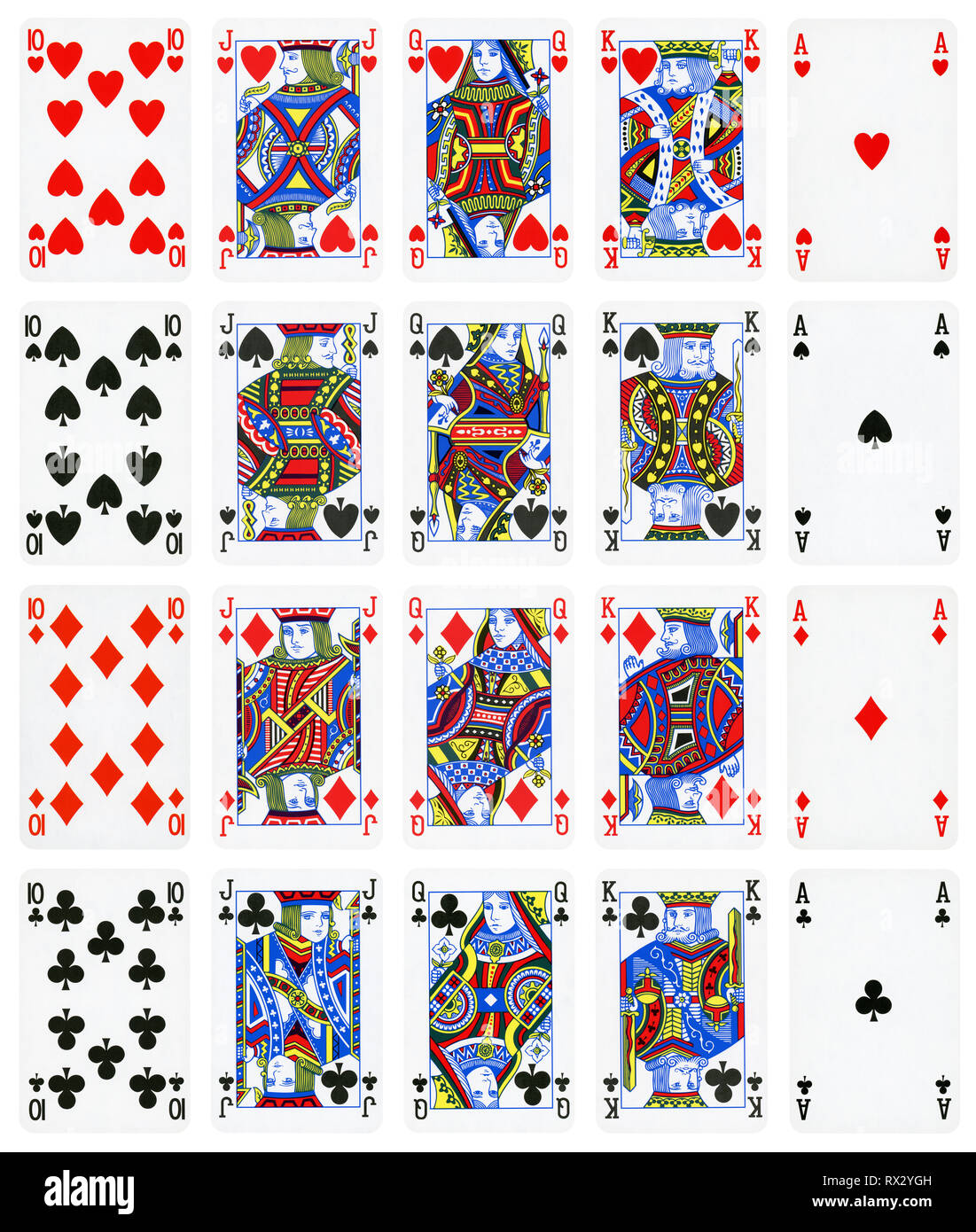 Playing cards jack queen king ace and joker Vector Image