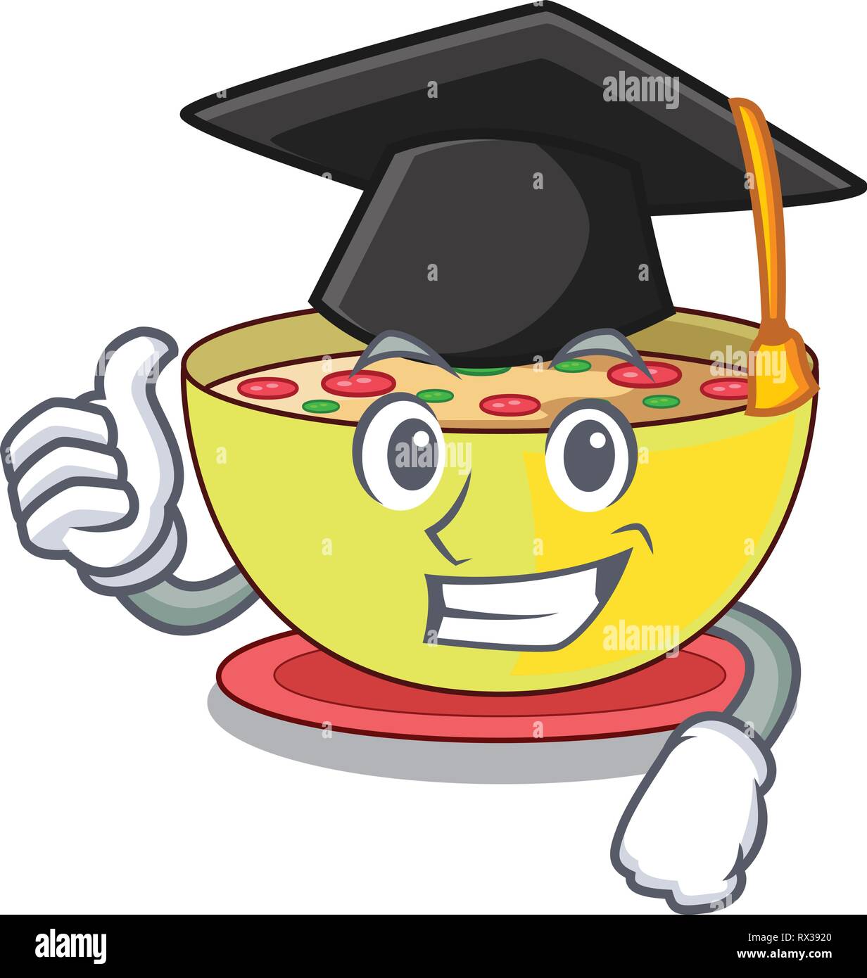 Corn Chowder Vector Graduation corn chowder isolated with the character Stock Vector Image ...