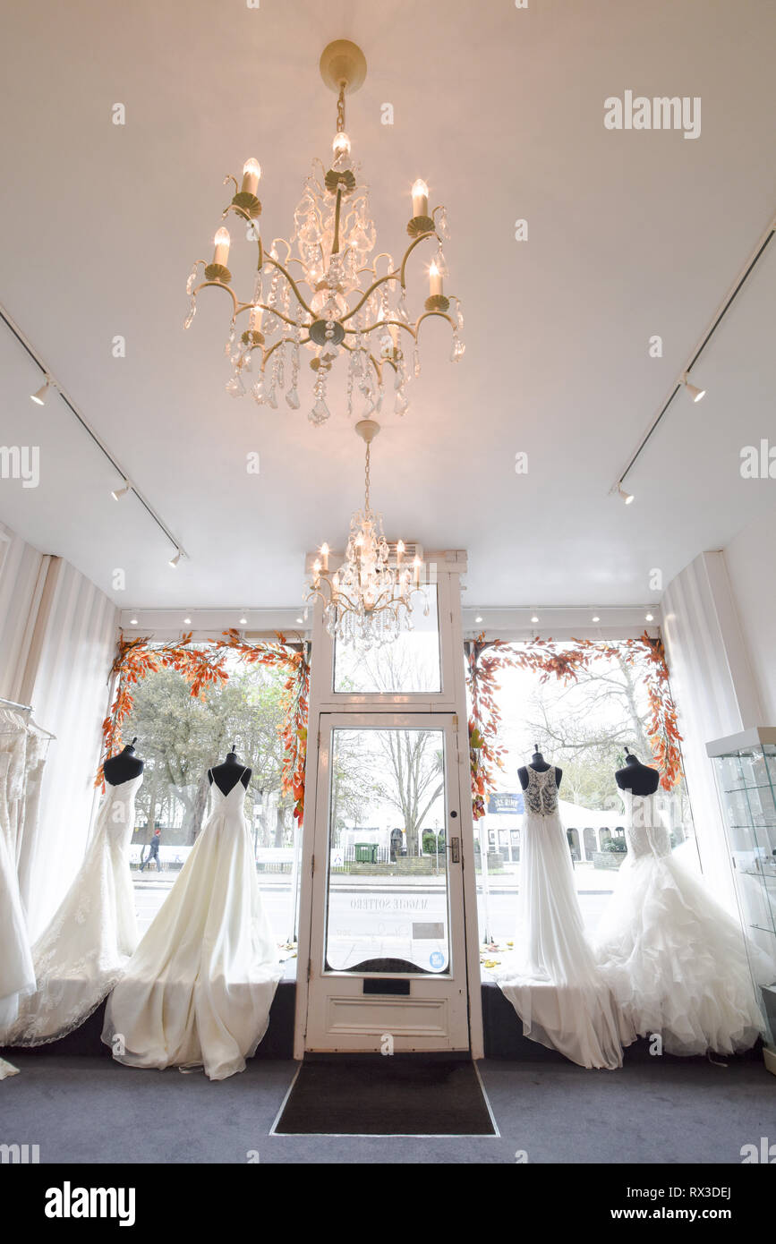 An Aspirational Wedding Dress Shop Front Window Taken From The
