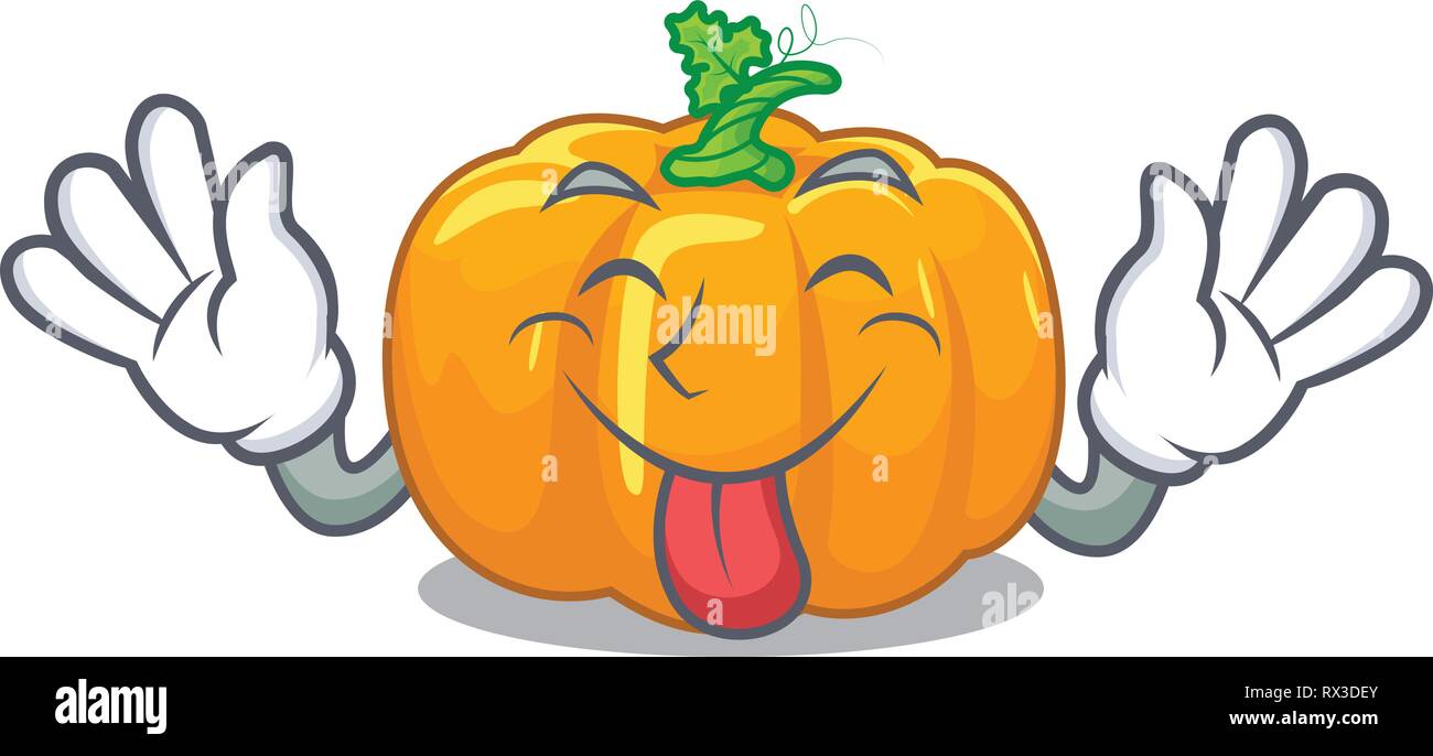 tongue-out-yellow-pumpkin-isolated-in-the-cartoon-stock-vector-image