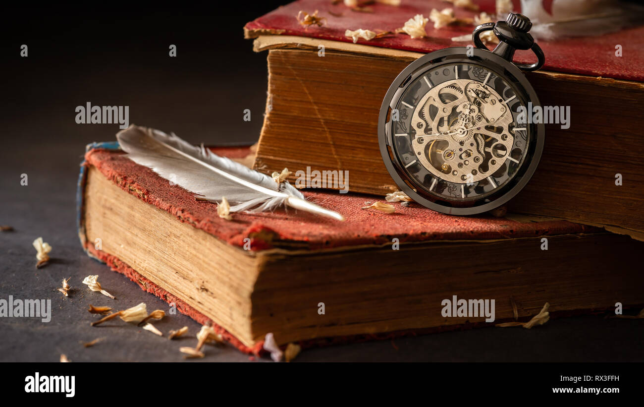 Old watch books on vintage hi-res stock photography and images - Alamy