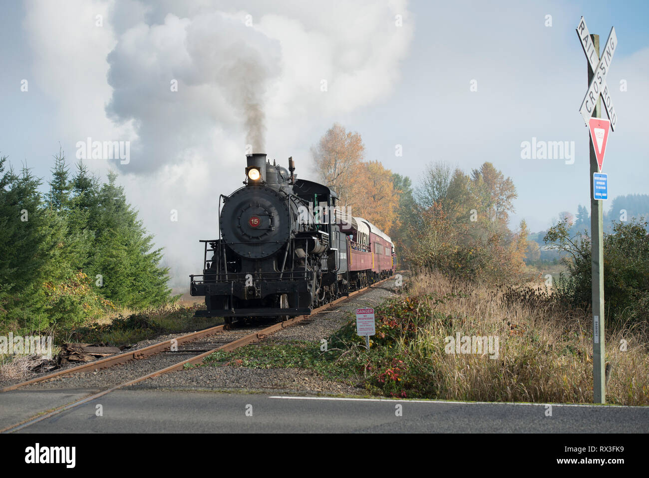 The ChehalisCentralia Railroad fall excursion steam train. Chehalis