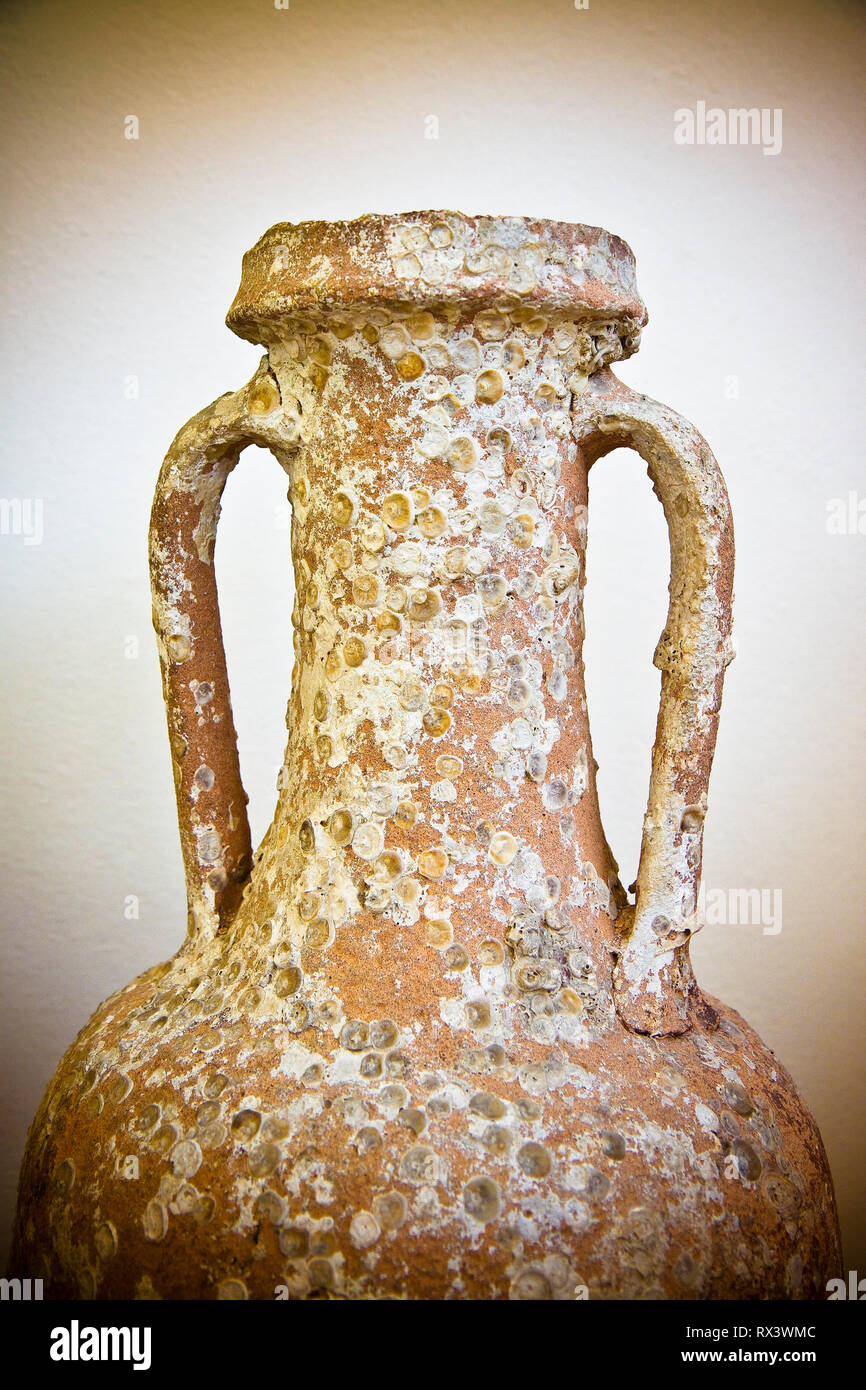 Detail of an old roman amphora - toned image (Italy Stock Photo - Alamy