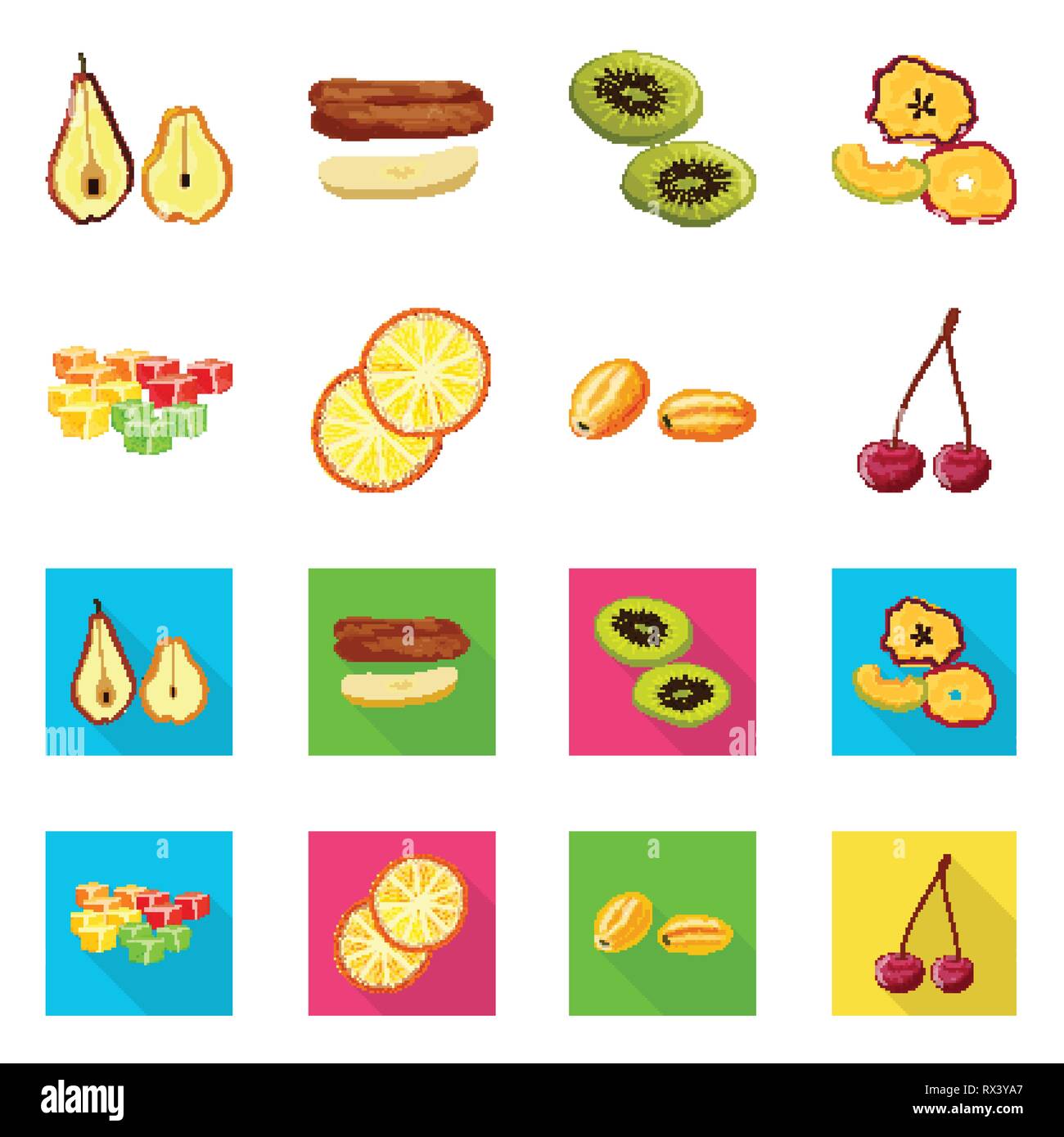Isolated object of food and raw icon. Collection of food and nature ...