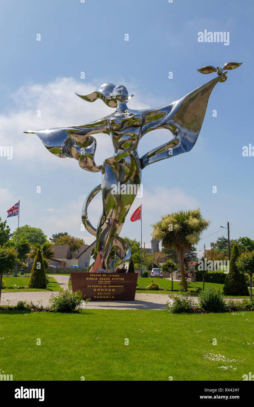 The World Peace Statue, GrandcampMaisy, Normandy, France Stock Photo Alamy