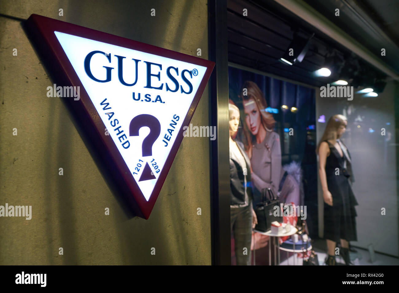 Guess Sign High Resolution Stock Photography and Images - Alamy