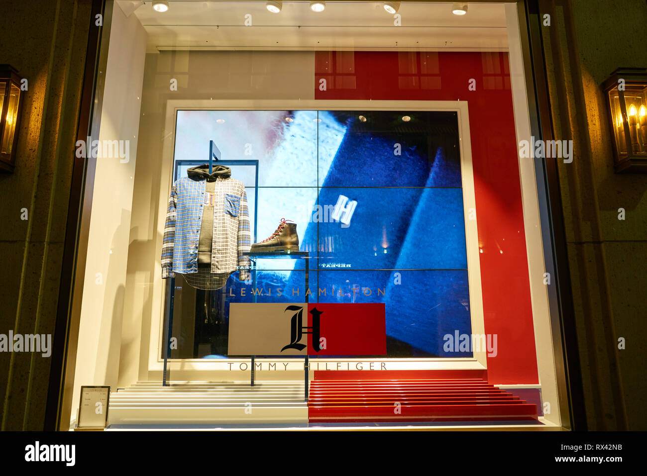DUSSELDORF, GERMANY CIRCA SEPTEMBER, 2018 shop window at Tommy