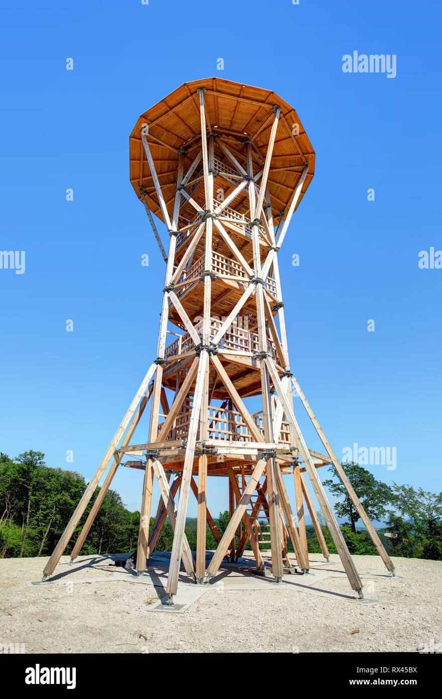 Wooden Lookout tower Stock Photo Alamy
