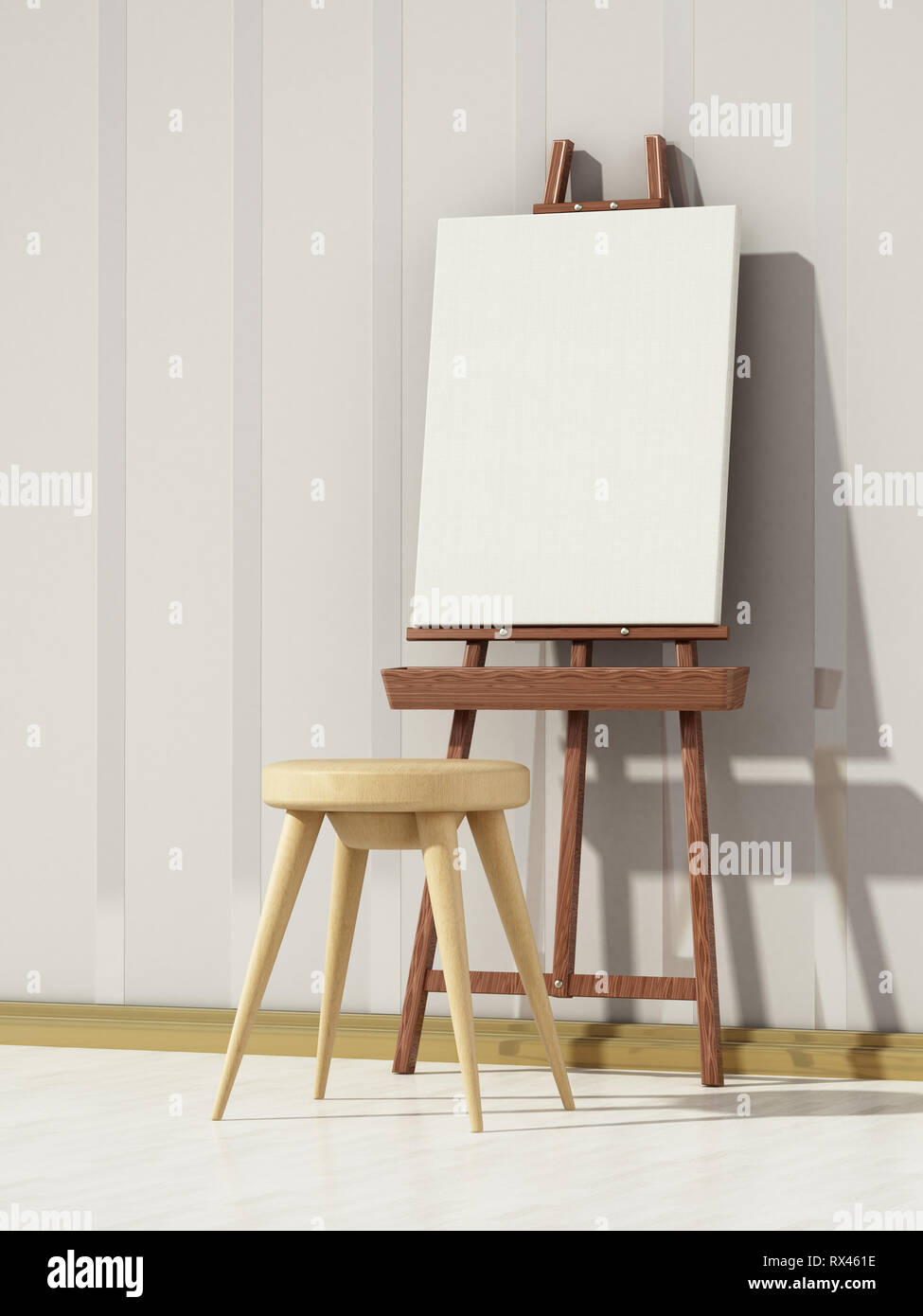 Wooden art easels hi-res stock photography and images - Alamy