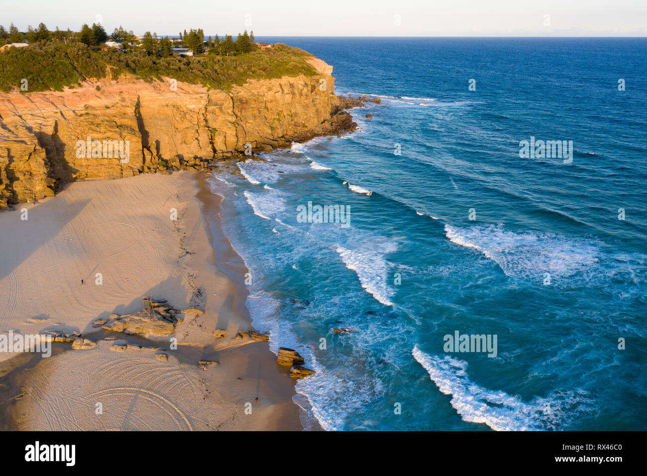 Aerial view of Redhead beach Newcastle NSW Australia. Redhead beach