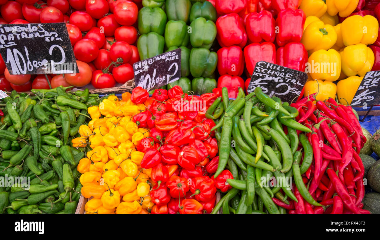 Obst und Gemüse - gesund und frisch Stock Photo