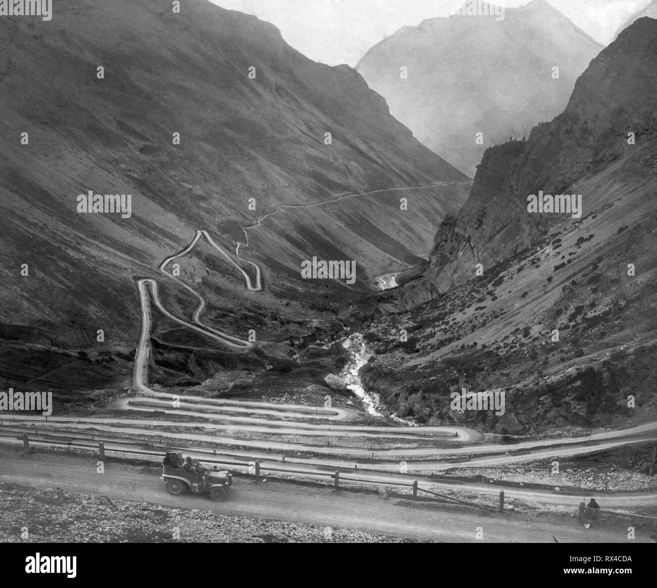 italy, passo dello stelvio, 1910-1920 Stock Photo