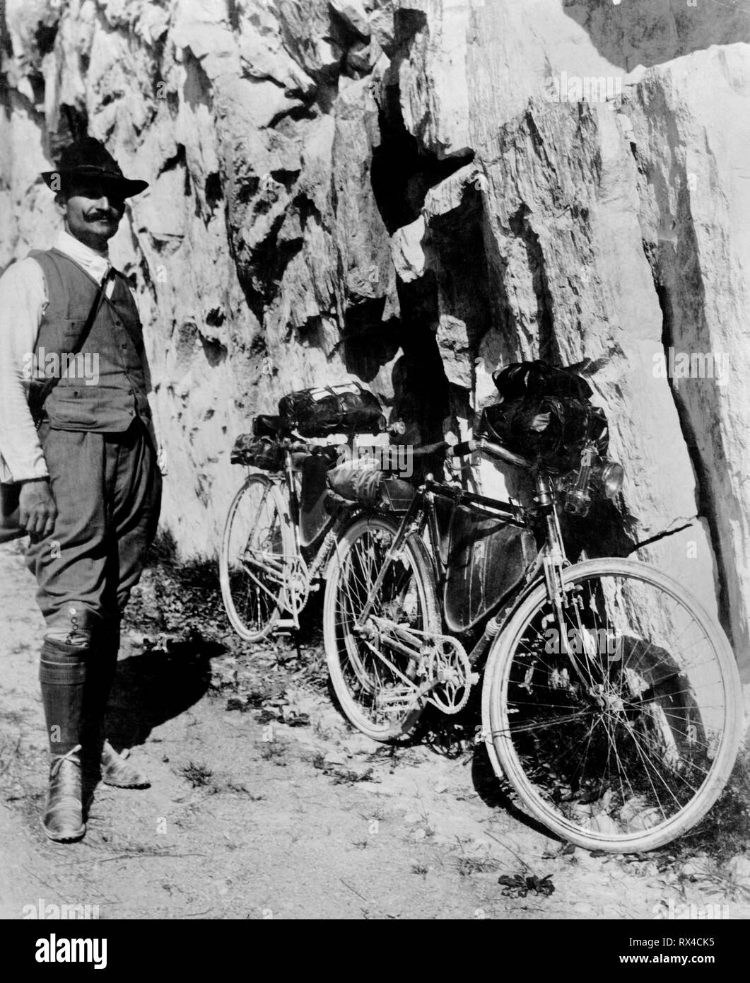 Italy, Lombardy, on the road from Chiavenna to Colico, 1907 Stock Photo