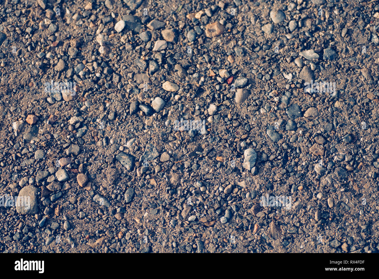 Close-up gravel road surface Stock Photo