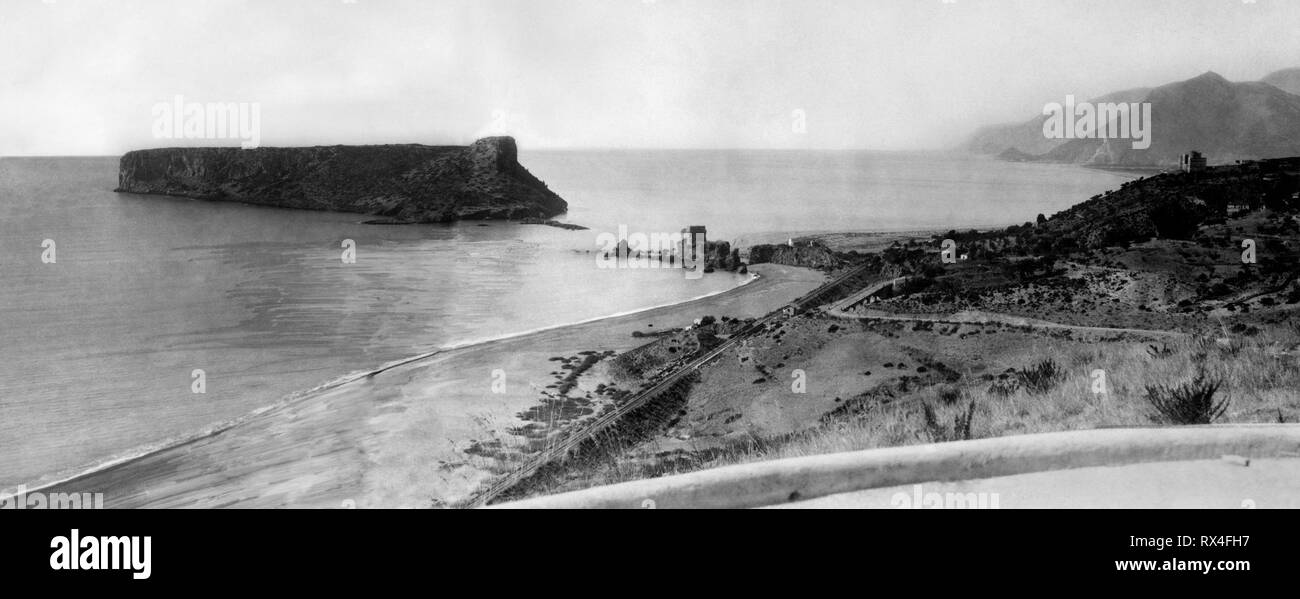 Europe, Italy, Calabria, praia a mare, view of the island of dino, 1920-30 Stock Photo