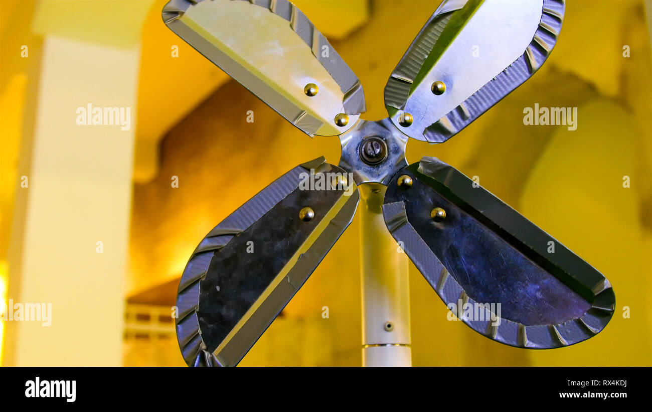 A four small propellers not working. It is on a standby mode for now Stock Photo