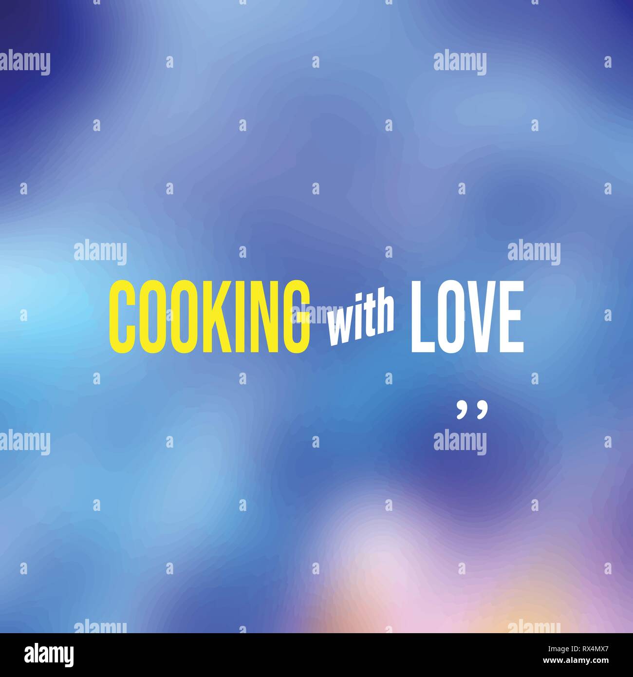 cooking with love. Love quote with modern background vector