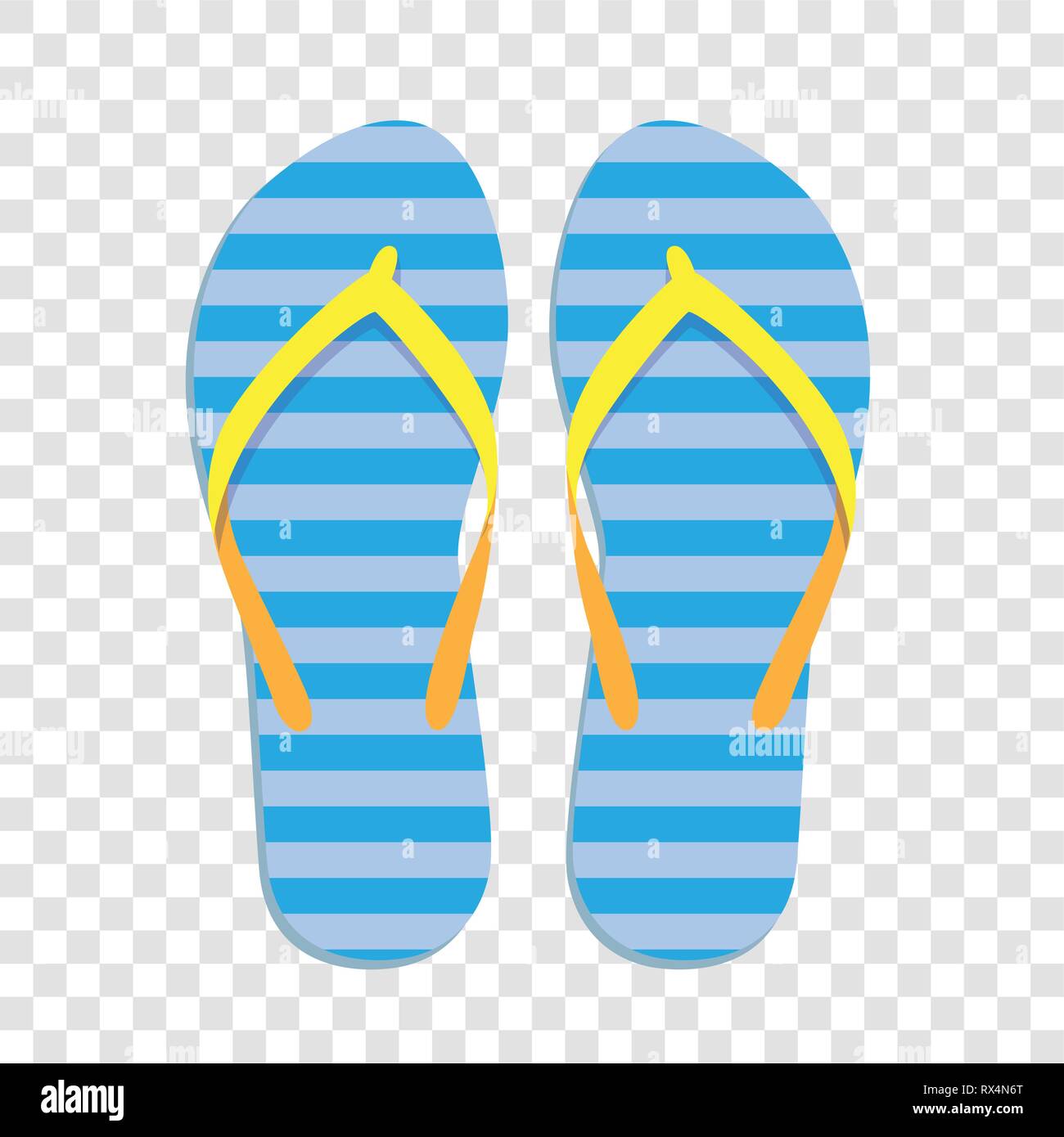 striped flip flops