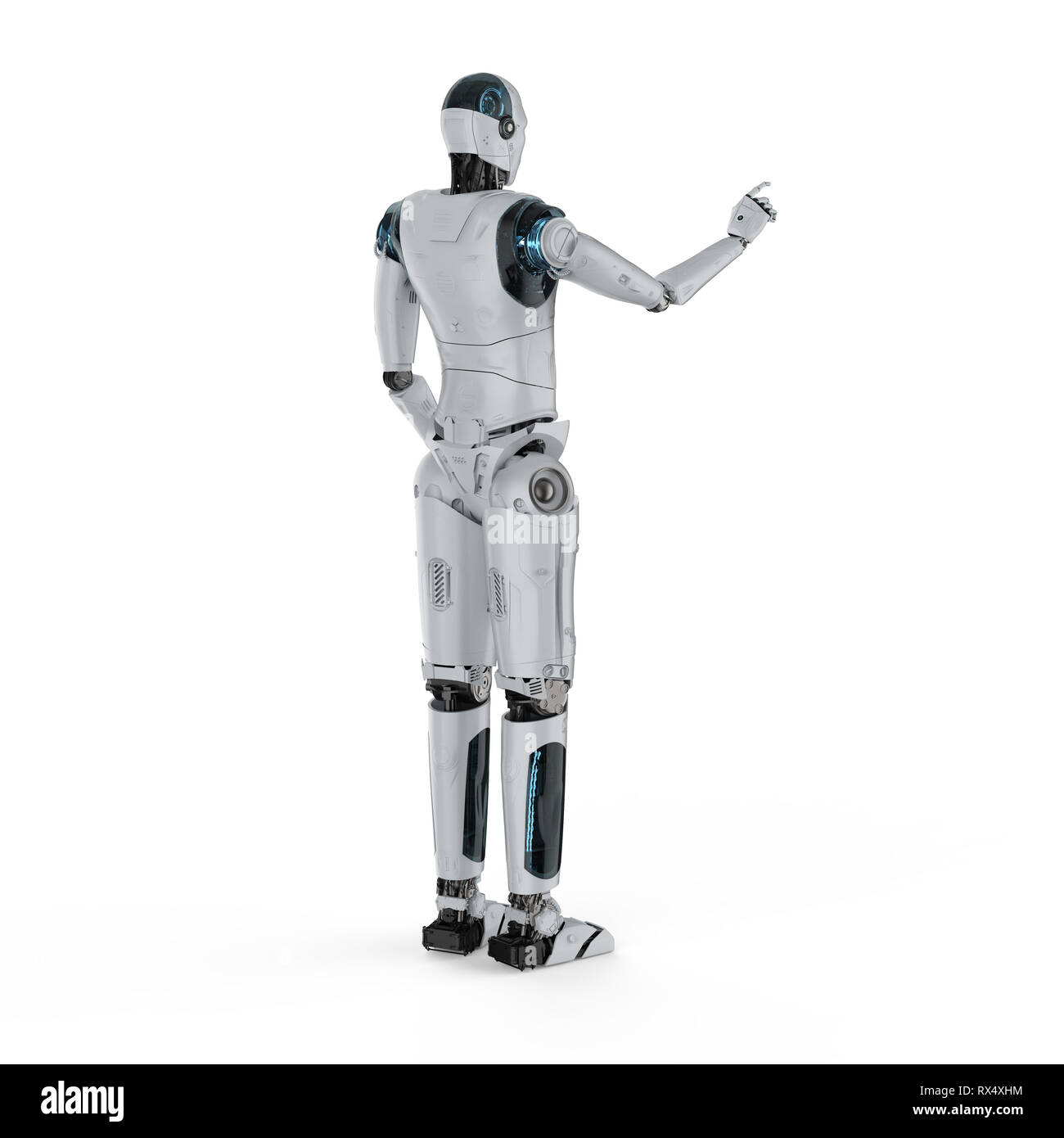 Cyborg Point 3d rendering robot or cyborg finger point Stock Photo - Alamy