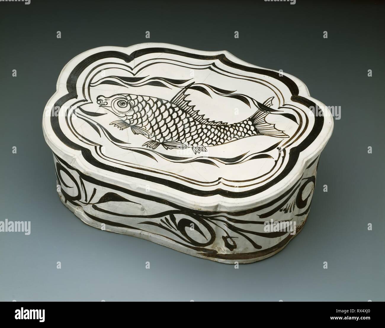 CloudShaped Pillow with Fish. China. Date 11001234. Dimensions