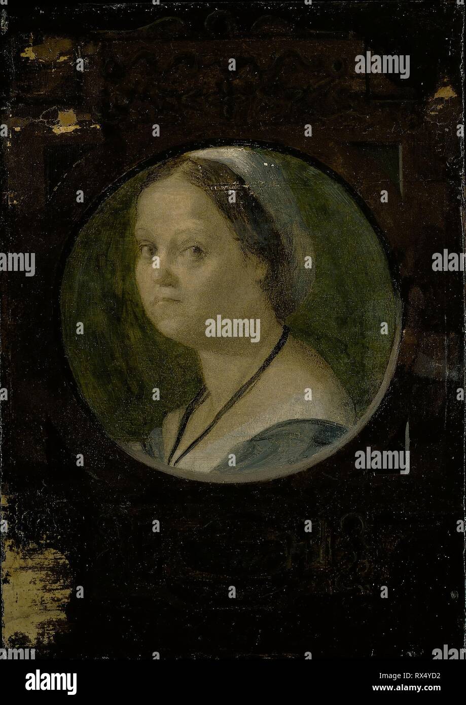 The Wife of Domenico da Gambassi. Andrea del Sarto; Italian, 1486-1530. Date: 1525-1530. Dimensions: 8 7/8 x 6 1/4 in. (22.5 x 15.9 cm). Oil on panel. Origin: Italy. Museum: The Chicago Art Institute. Stock Photo
