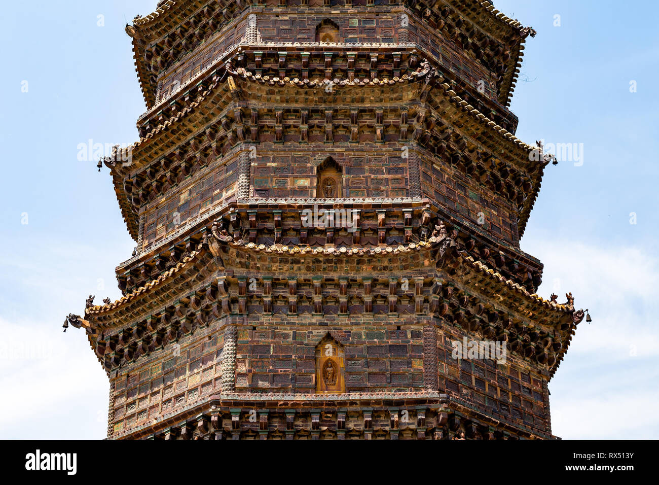 The Iron Pagoda of Kaifeng, Henan, China. Built in 1069 and 57m high ...