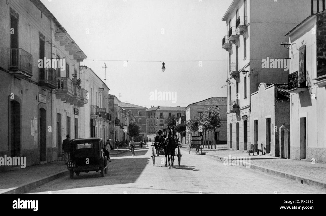 Italy, Campania, battipaglia, via Prince of Piedmont, 1920-30 Stock Photo