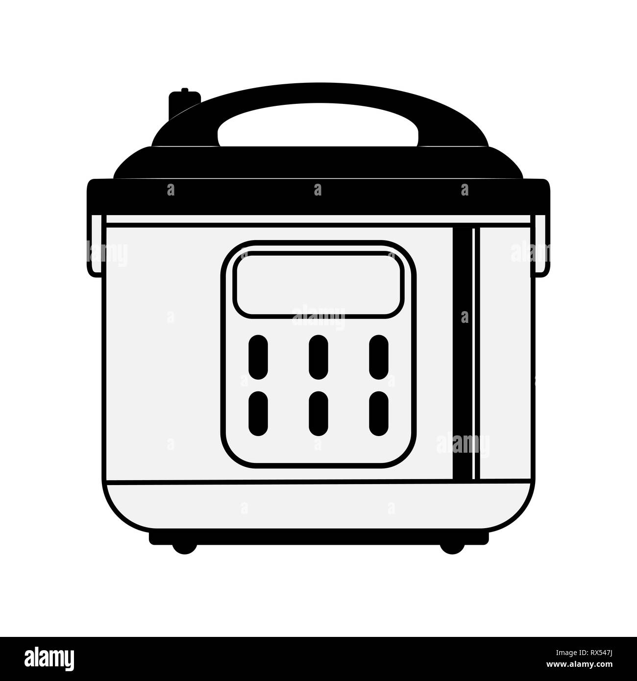 Domestic kitchen appliances, the simple picture of the slow cooker for