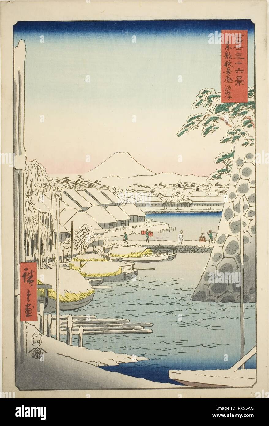 36 views mount fuji by hiroshige date 1858 hi-res stock