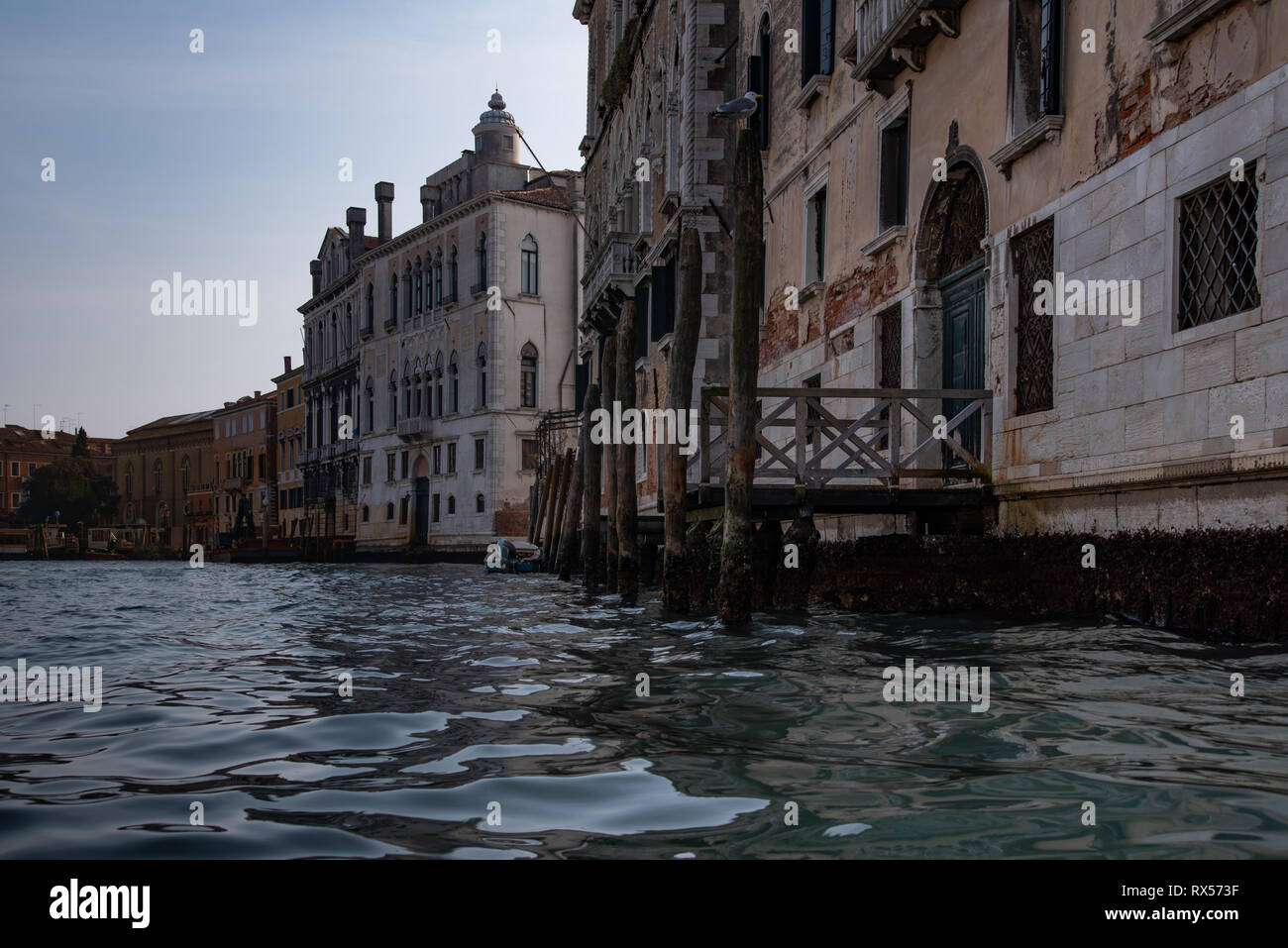 Gondola moorings on the grand canal hi-res stock photography and images ...