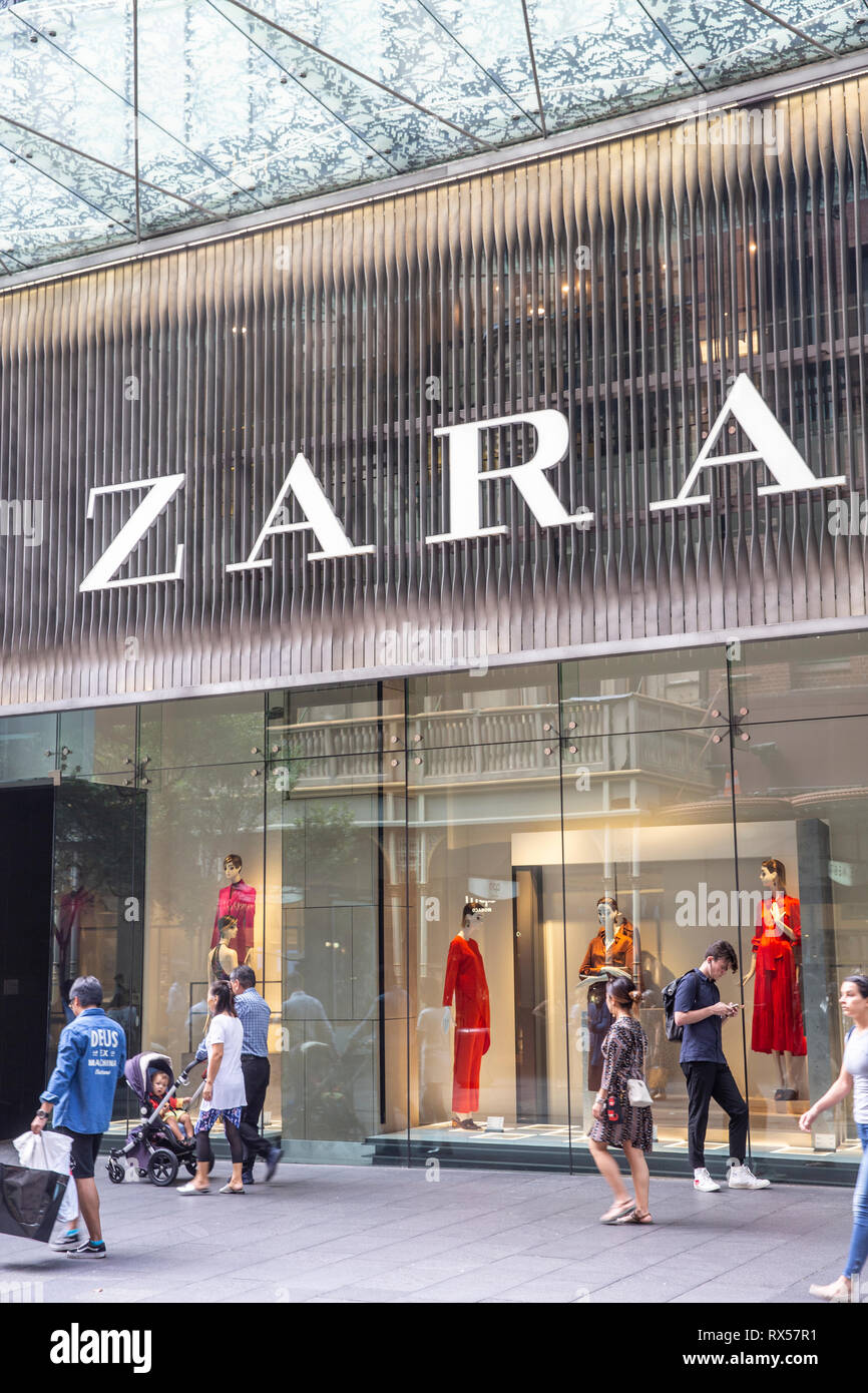 Zara clothing store in Pitt street,Sydney city centre,New South Wales, Australia Stock Photo - Alamy