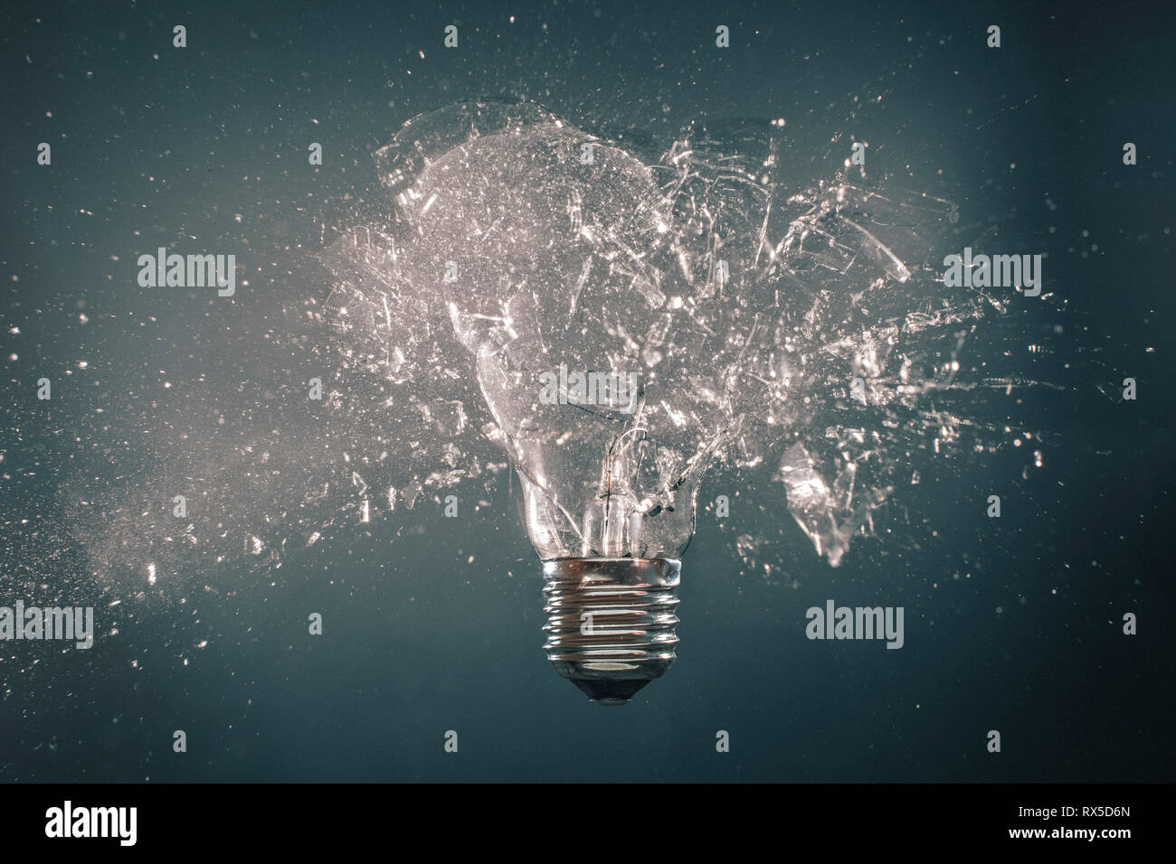 explosion of light bulb high speed photography Stock Photo Alamy